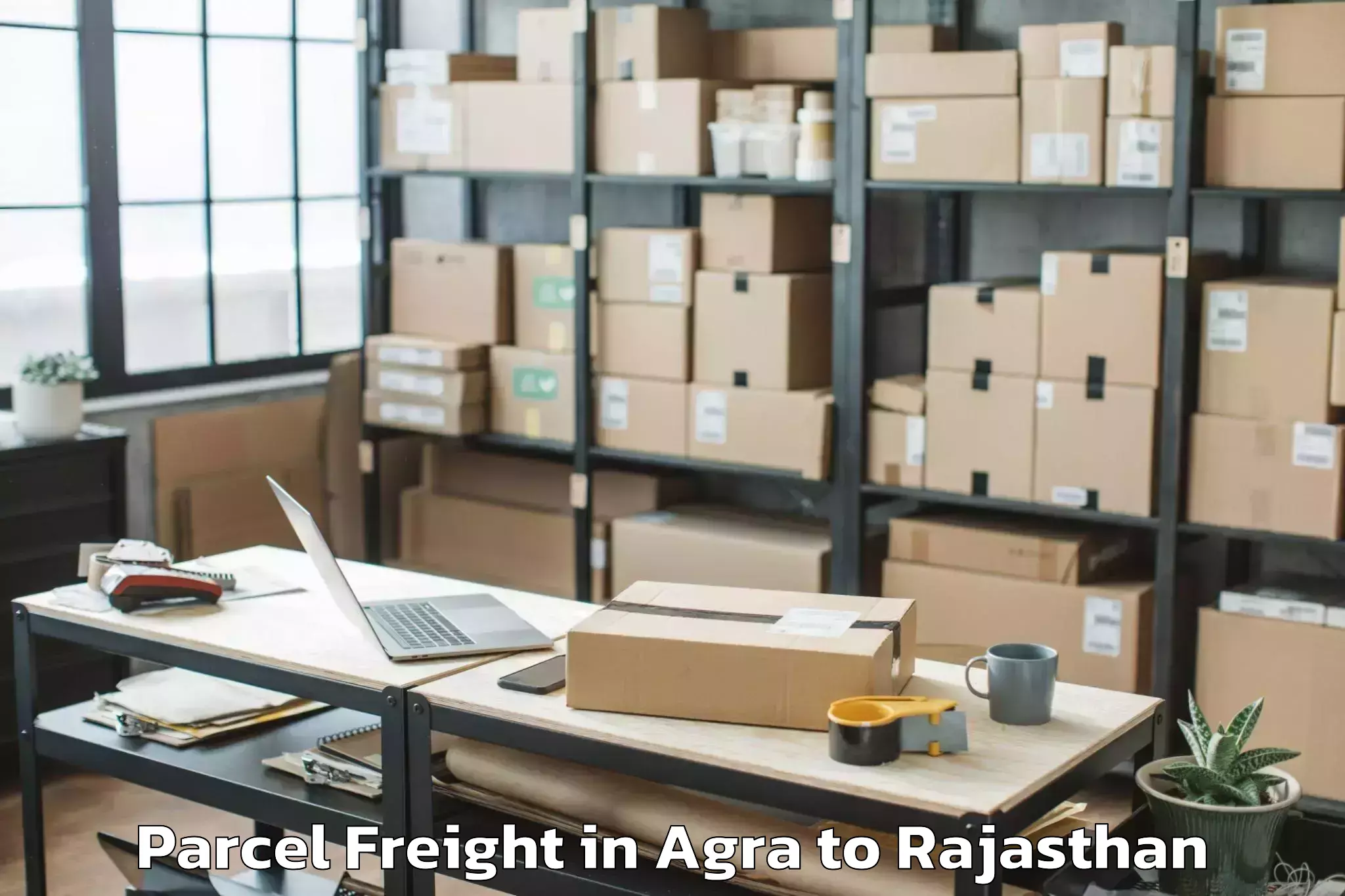 Agra to Madhav University Pindwara Parcel Freight